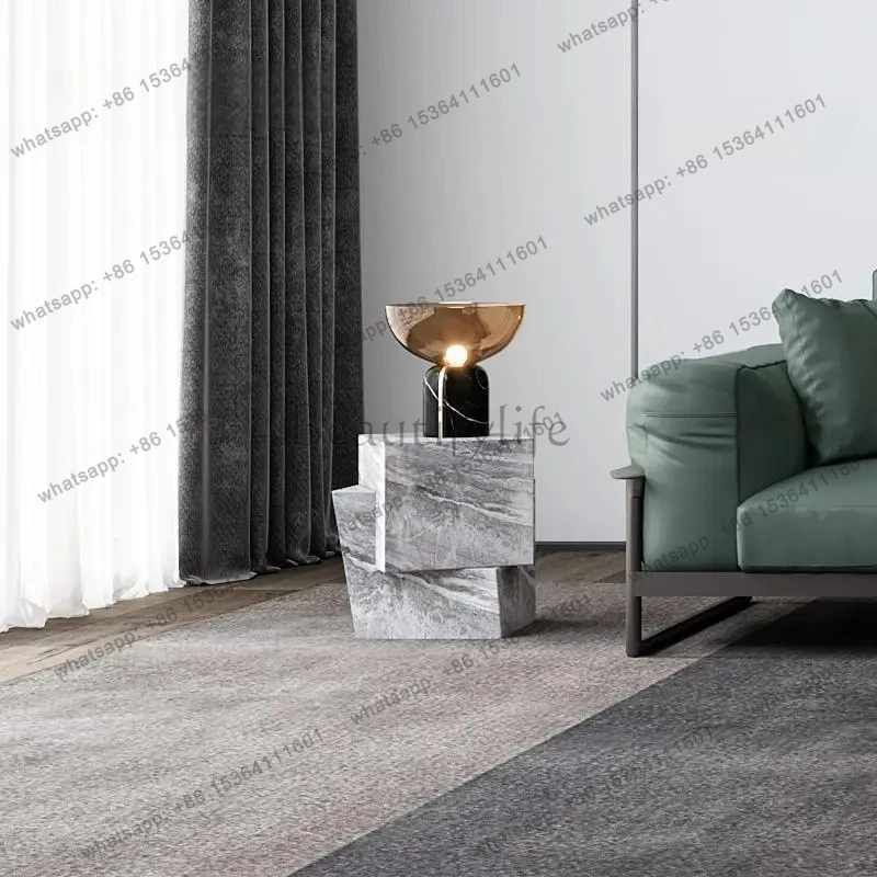 

Nordic Marble Side Minimalist Luxury , 2025 New Small Sofa Accent Table For Small Space