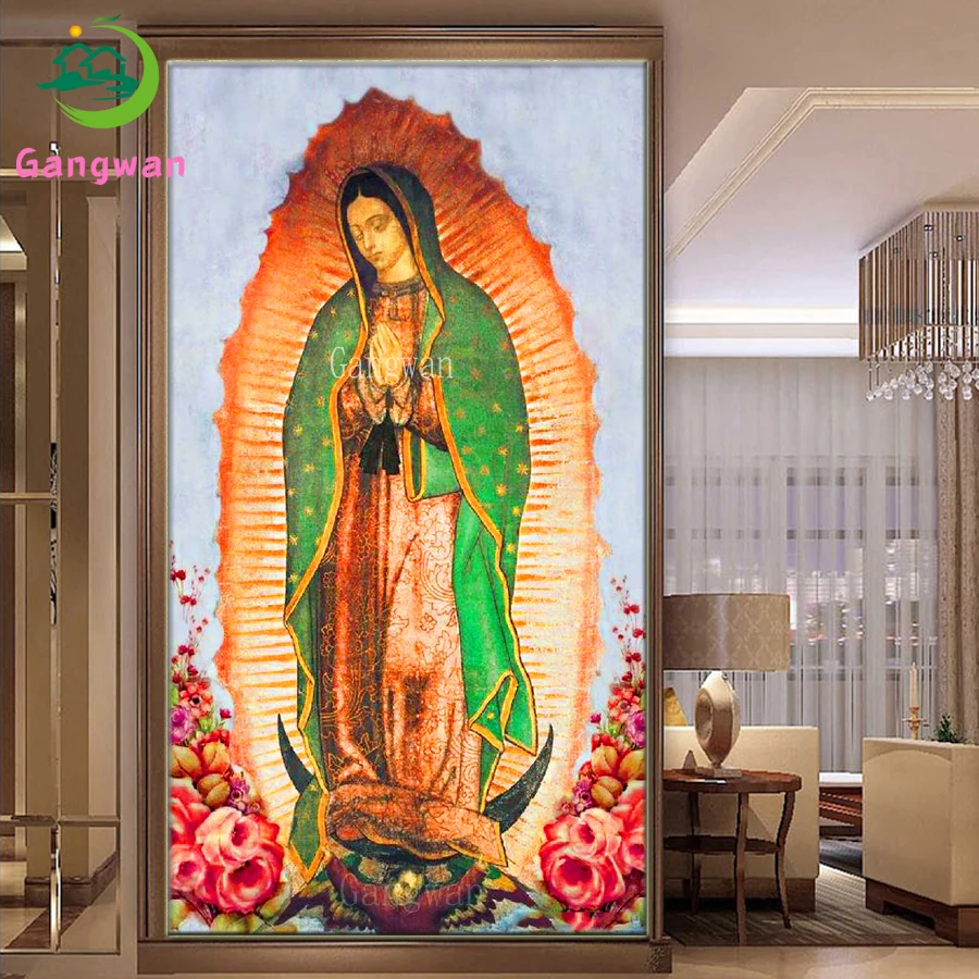 Mexico Guadalupe DIY Diamond Painting Virgin Mary cross stitch mosaic full square round diamond embroidery religious icon decor