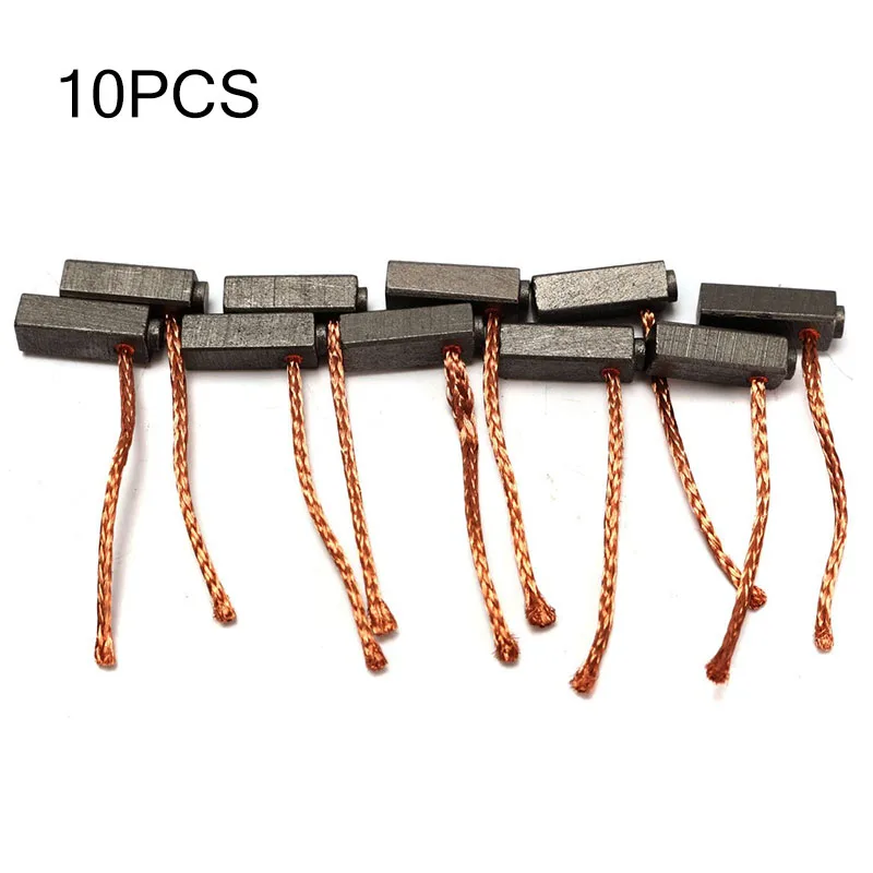 10pcs/Set 5x6x14mm Graphite Copper Motor Carbon Brushes Set Generator Motor Brush Copper Wire For Electric Motor Replacement