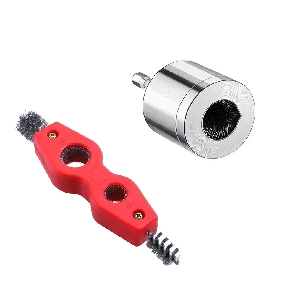 4 w 1 dwugłowa szczotka do rur miedzianych rura miedziana polerowanie rozwiertak środek do czyszczenia rur 15 MM/22 MM narzędzie do fazowania gratownik do rur — zdjęcie 7