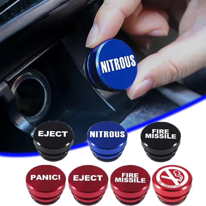 

Car Cigarette Lighter Cover Universal 12V Smokeless Ignition Missile Eject Button Dust Cover Car Interior Accessories