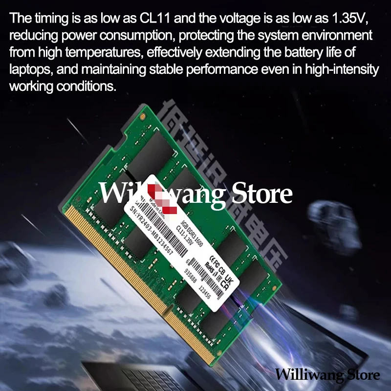 NEW Original DDR3 8G 1600MHZ Laptop Memory Module 4G 1600MHz Compatible Powerful Performance Notebook Memory DDR3 4GB 1600MHZ