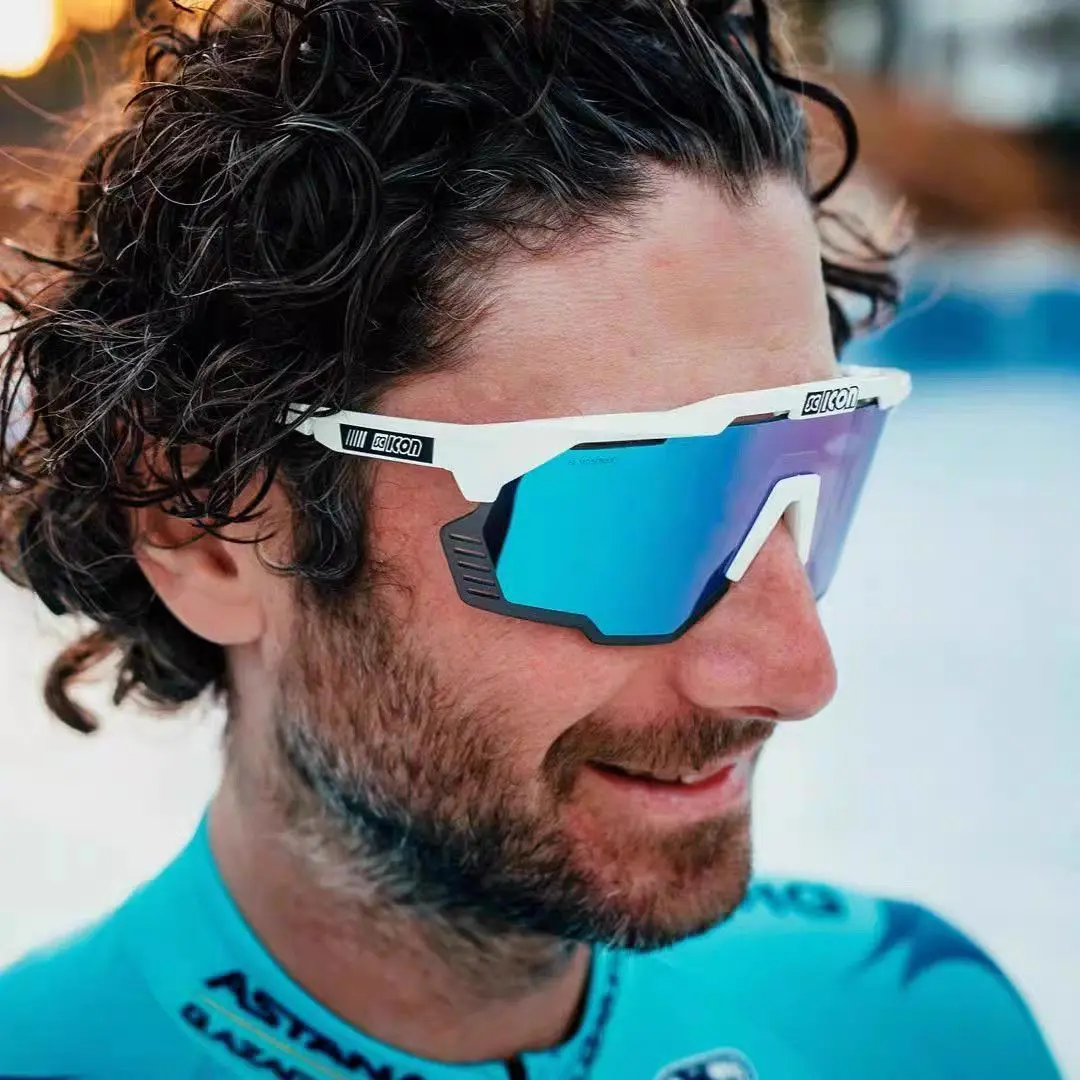 

SCICON Cycling Sunglasses Photochromic Color-Changing Windproof Sandproof UV Protection Frames for Myopia