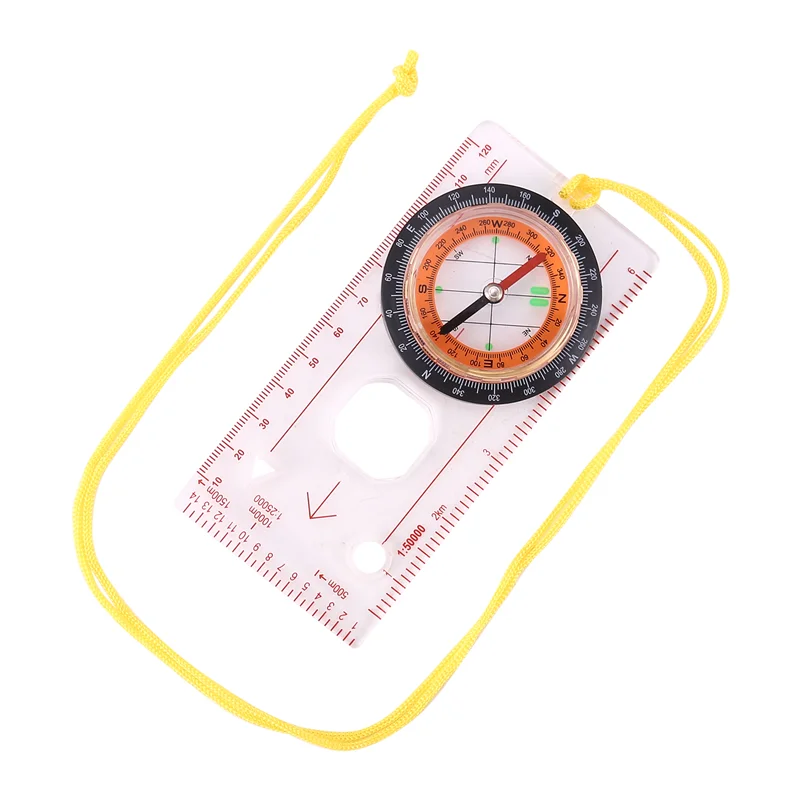 A12E-قاعدة حاكم البوصلة خريطة مقياس المكبر مع حزام التخييم المشي لمسافات طويلة OCOMP7198