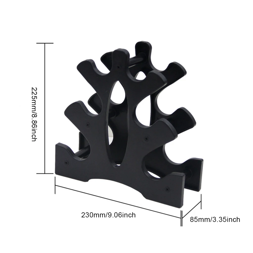 6 Slots Dumbbell Bracket Home Gym Dumbbell Display Rack Organizer Practical Fitness Equipment Storage Stand,1PCS