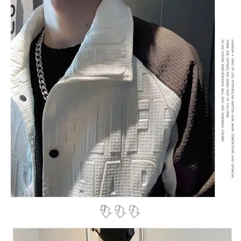 سترة رجالية معطف 2025 الخريف الشتاء سترة سليم صالح بياقة سترة سترة سترة نمط العصرية ملابس خارجية متعددة الاستخدامات #5