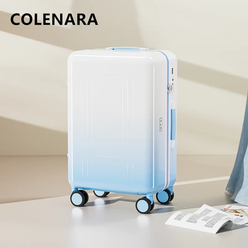 Чемодан на колесах COLENARA, USB-зарядка, для детской доски, 20 дюймов, 24 дюйма, ABS + PC, троллейка, предмет первой необходимости для семейного