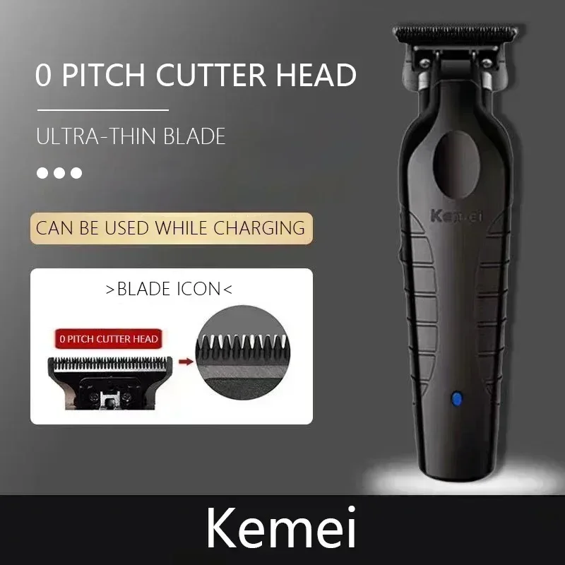 Kemei Hair Clipper USB Charging Zero-cut Blade Cordless Hair Trimmer Hollow Head Barber Hair Cut Machine KM-2299 KM-1757 KM-2024