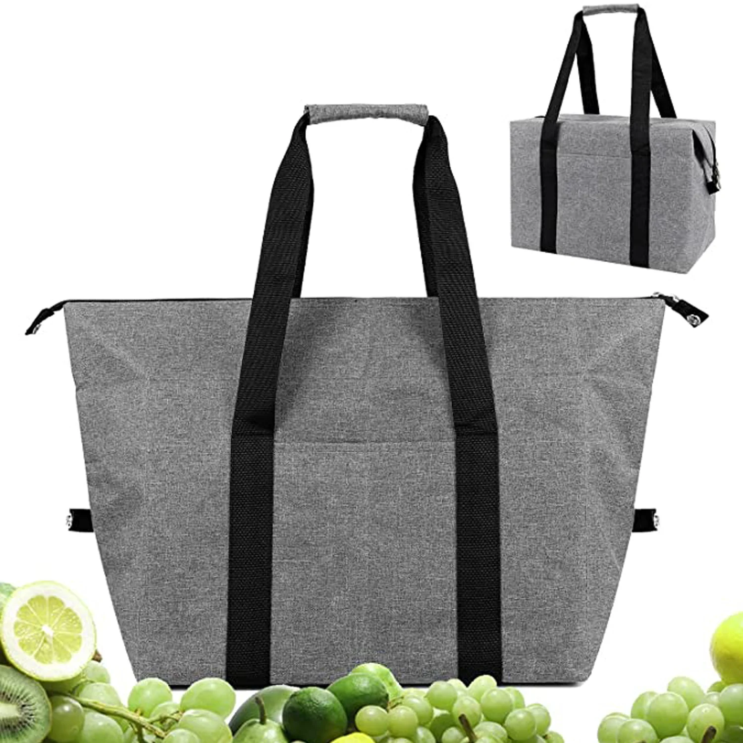 

Portable Foldable 20 L Large Shopping Bag with Insulation for Picnic Camping Shopping Food Transport Thermal Bag Cooler Bag