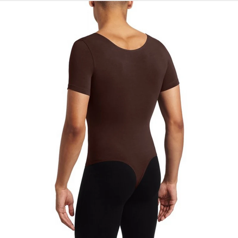 Speerise - Maillots de Gimnasia para Hombre, Trajes de Ballet de Nailon, Ropa de Baile Ajustada al Cuerpo, Trajes Negros, Ropa para Danza