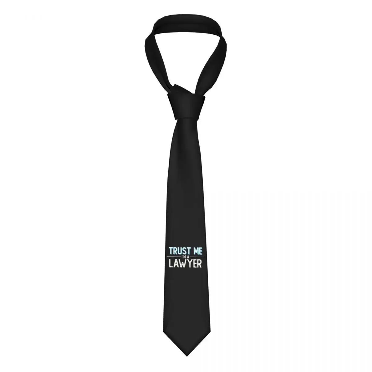 Custom Trust Me I'm A Lawyer Tie Men Classic Silk Attorney Judge Law Quote Neckties for Office