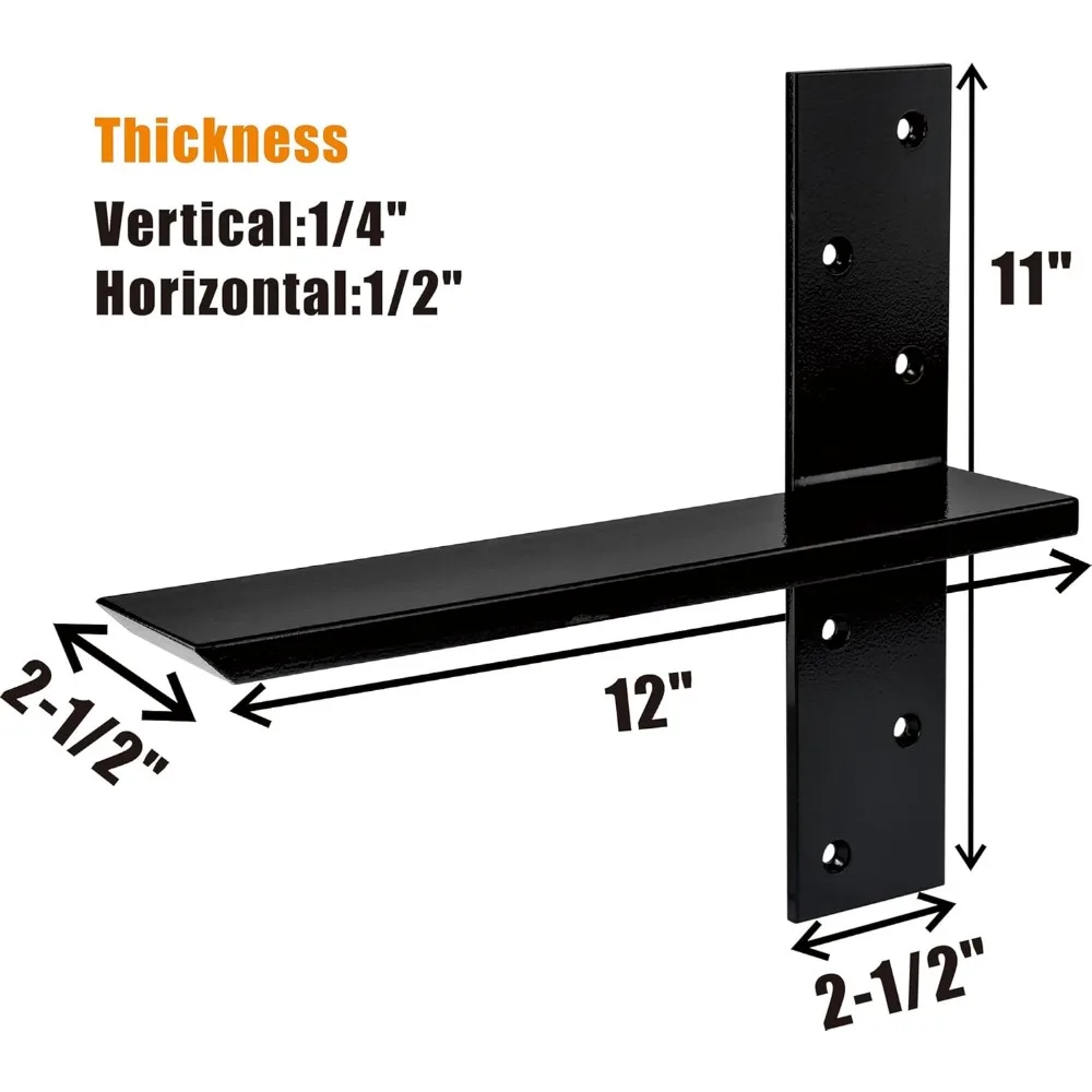 دعامات أرفف معلقة من الفولاذ شديدة التحمل، دعم كونترتوب مخفي للجرانيت، دعامات حائط عائمة، ملحقات صلبة ومتينة