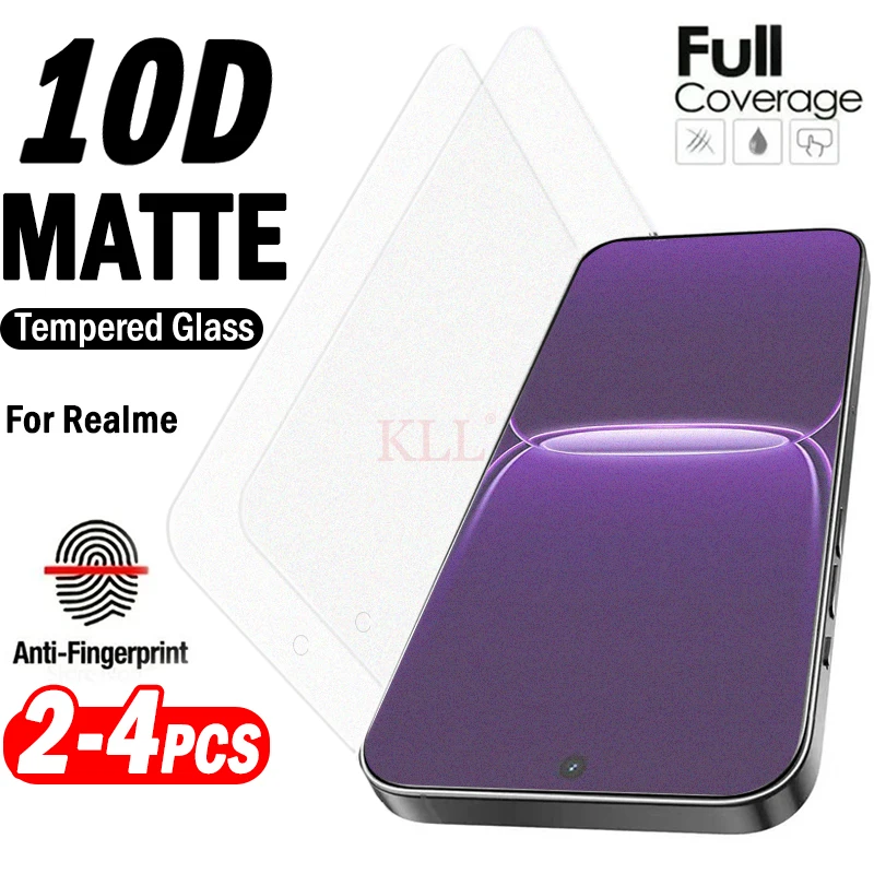 

2-4pcs Premium Matte Tempered Glass for Realme Neo8 Neo7 Turbo 7SE 7X Screen Protector for Realme GT Neo 5 SE 2 2T 3 3T Glass