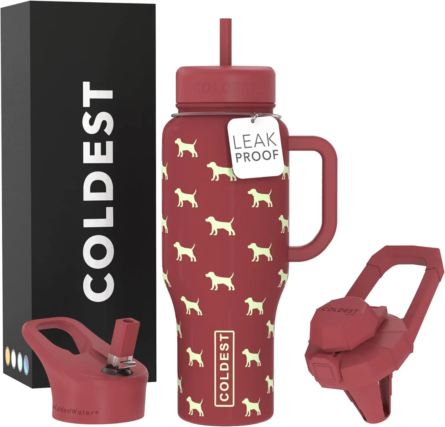 

Coldest Tumbler with Handle and Straw - 100% Leak Proof Insulated Tumbler with Lid and Straw (3 Lids) - Stainless Steel Tumblers