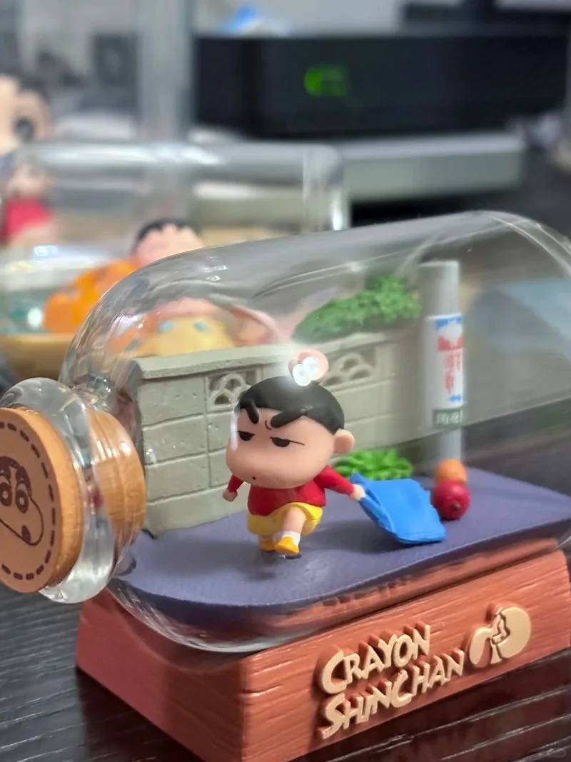 Rement クレヨンしんちゃん いたずら日常 显微鏡シーンモデル トレンディなおもちゃコレクション ブラインドボックス置物