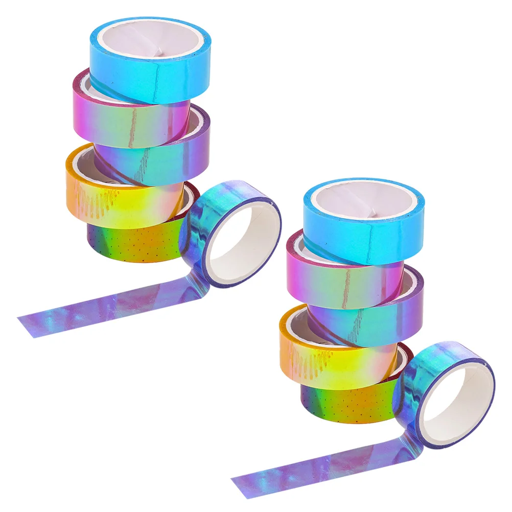 12 Rolls Planner Decoration Color Pocket Tape Decorate Scrapbook Decorative Sticker Gradient Washi Pvc Adhesive