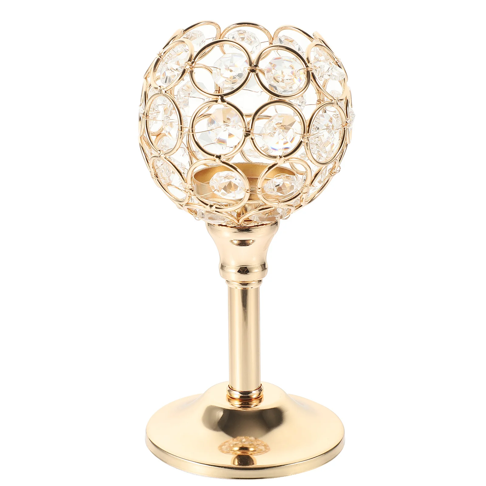 

Mini Crystal Holder Elegant Retro Candlestick Decorative Table Centerpiece Romantic Wedding Tea Light Dining Table