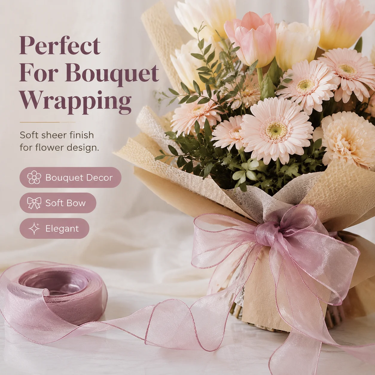 1 rol van 10 yards effen gekle - Ribbon Organza Roll recensie en prijs