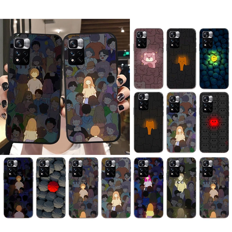 Funda de teléfono para parejas de moda para Xiaomi Redmi Note 13, 12 Pro, 11S, 11, 10 Pro, 9Pro, Note9, 10S, 9C, 9A