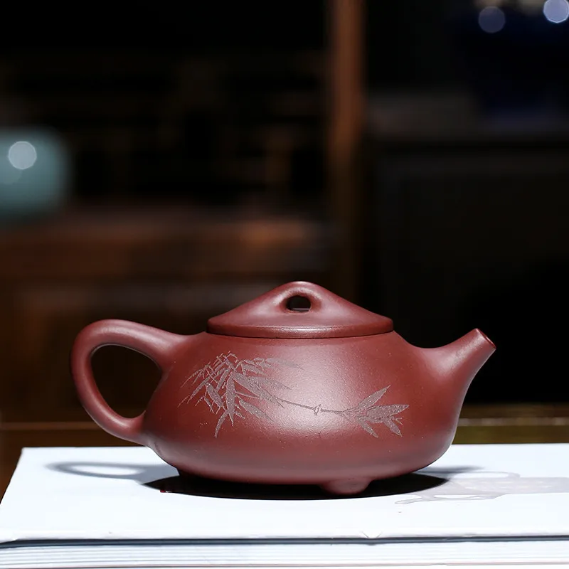 280ml Raw Ore Dahongpao Handmade Teaware Tea Ceremony Yixing Purple Clay Tea Pot Classic Xishi Teapot Ball Hole Filter Kettle