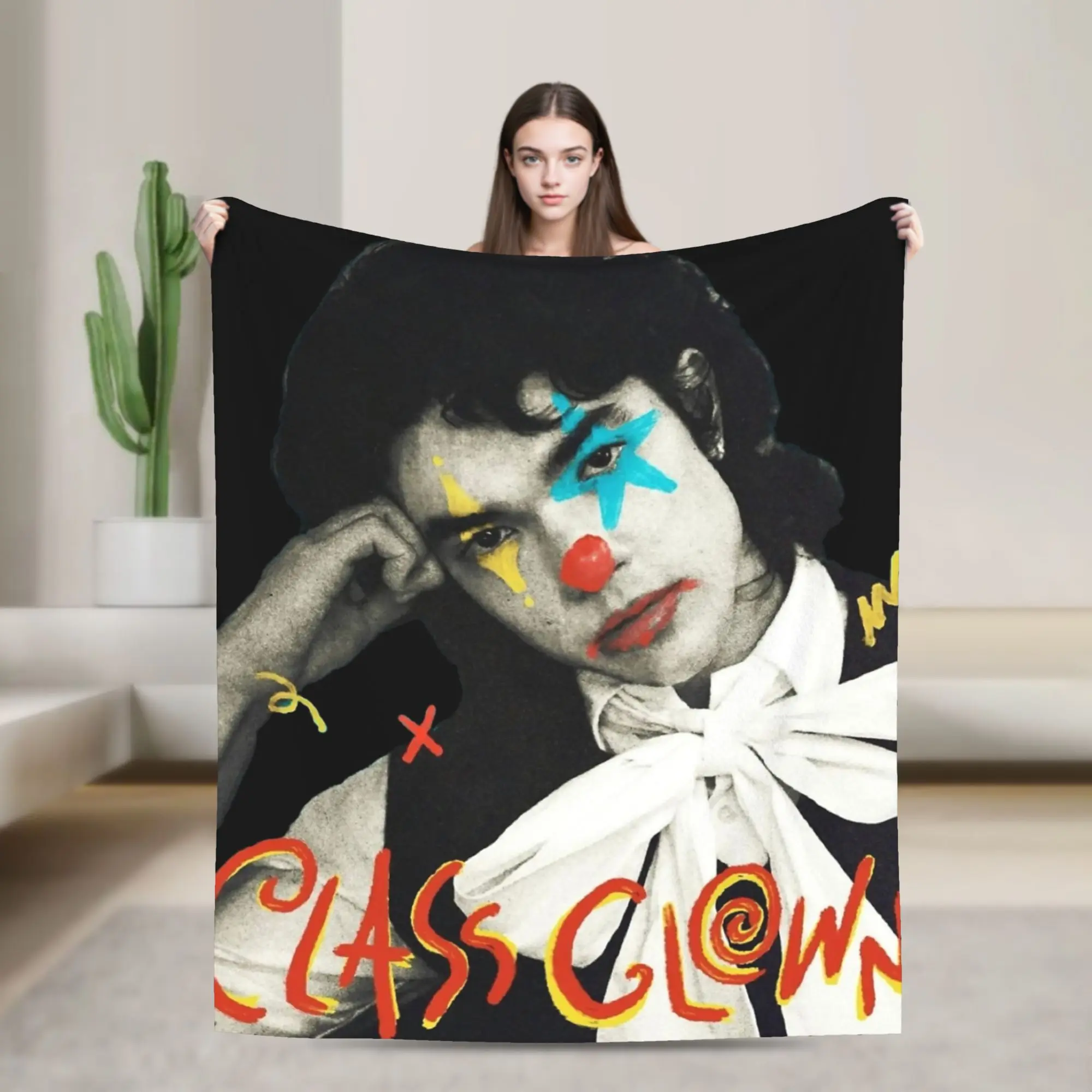 

Class clown Conan Gray Blanket Fleece Spring/Autumn Multi-function Super Soft Throw Blankets for Bed Outdoor Bedding Throws