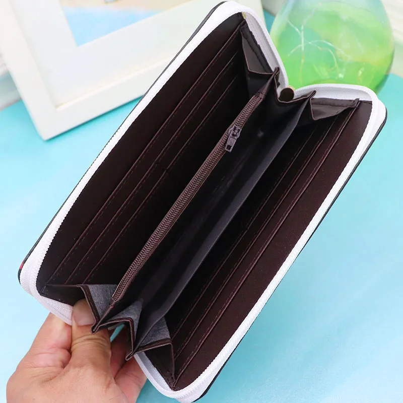Disney Mickey Mouse Unisex Long Wallet Cartoon Multifunction Wallet Zipper Coin Purse Female Card Holder Clutch