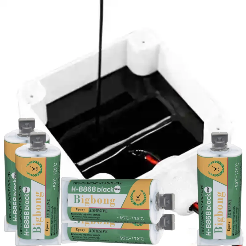 

5шт высокотемпературная эпоксидная смола 50 мл 1:1 клей черный клей-50 ℃ -120 ℃ Для Bond Металл Пластик Дерево Керамика Камень Мармур Сталь