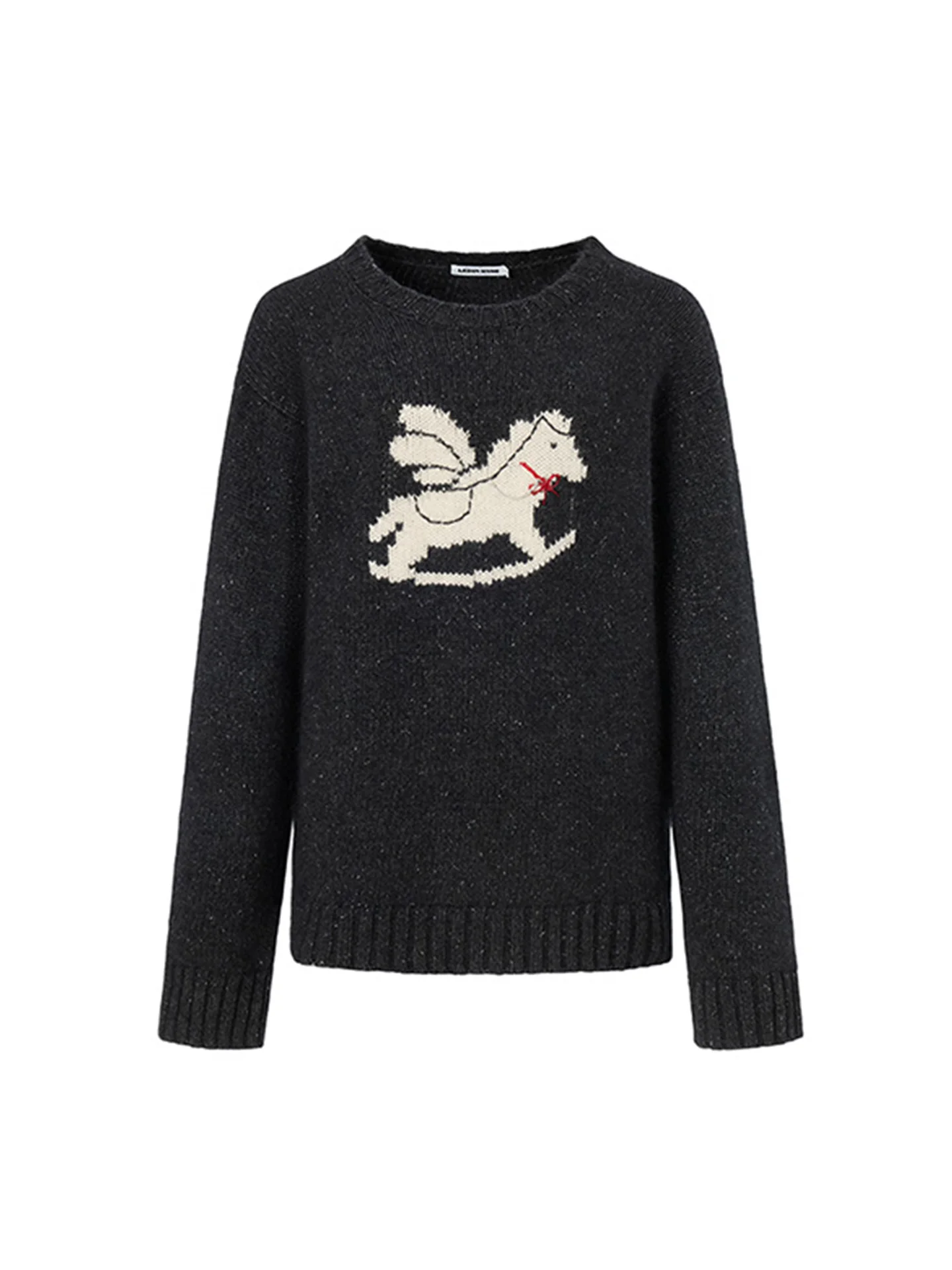 

LEDIM WANG Handmade Beaded Sweater Women's Print Lazy Warm Top Autumn Winter New Sle Straight Cut Commute Sle Knitwear