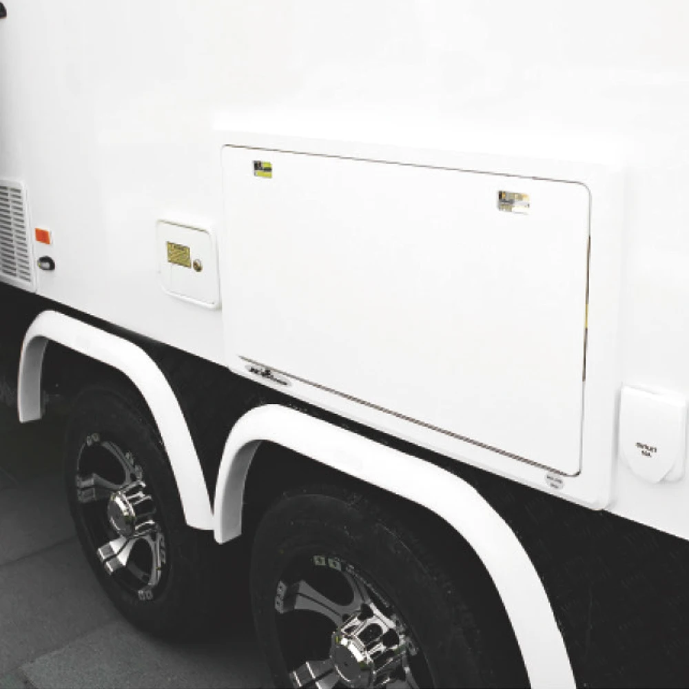 Black 500*450*25mm RV Picnic Table with Max Loading 30KGS, ASA Plastic Material RV Body Accessories Picnic Table with LED Light