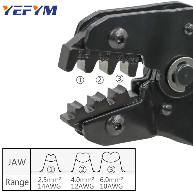 Solar PV Cable Crimping Tool SN-2546B Replacement For Solar Connectors, AWG14-10 (2.5/4/6mm²) - 7 Inch Small Piler YEFYM