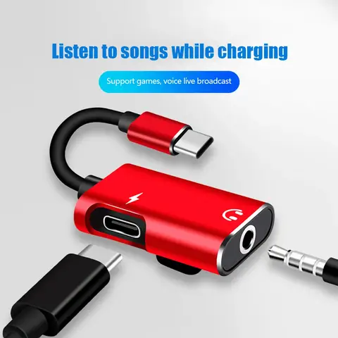Type C To 3.5mm Jack Adapter For Xiaomi Huawei Type C Audio Splitter Headphone Cable Earphone Aux 3.5 Adapter Charger Usb-C