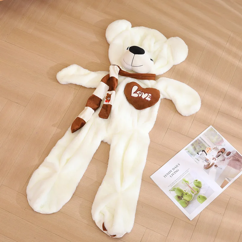 80-180cm Giant Size Skin Plush Toy Soft Animal Love You Scarf Bear Doll Empty Cushion Pillow Gifts 4 Color