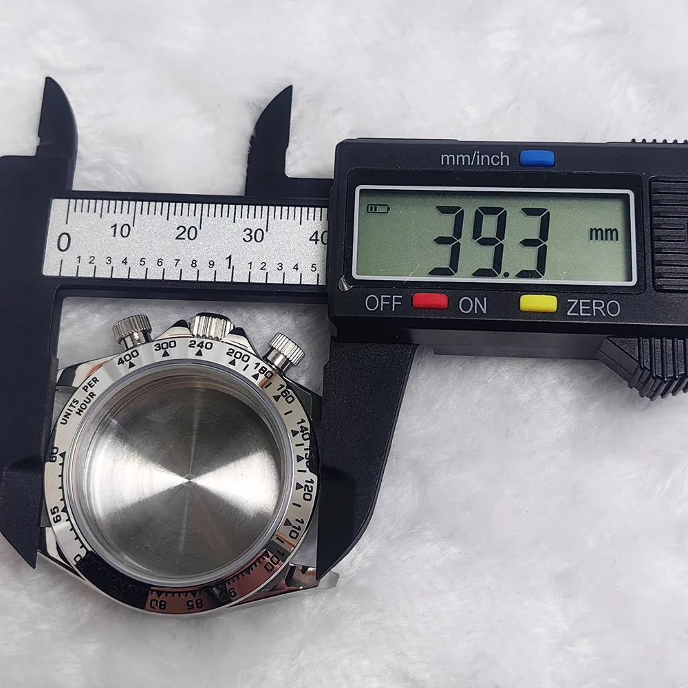 39.3 مللي متر ساعة رجالي الذهب حاوية من الفولاذ المقاوم للصدأ ل VK63 ساعة يد تعمل بالحركة اكسسوارات الساعات لساعات حزام 20 مللي متر