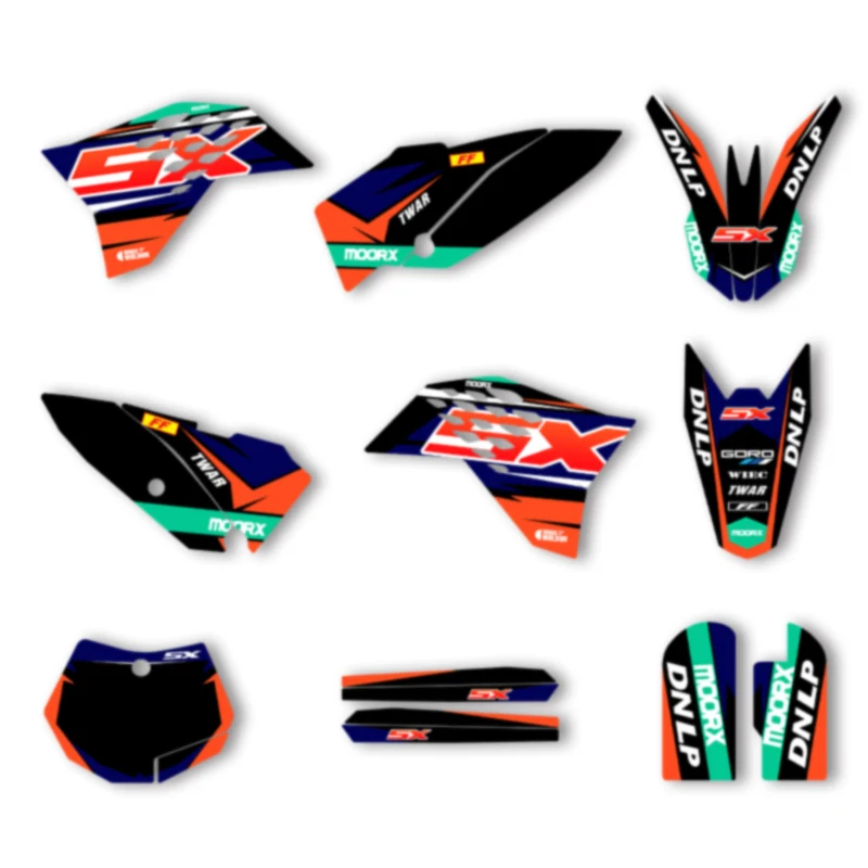 

Наклейки на обтекатель мотоцикла Powerzone, наборы наклеек для KTM SX65 SX 65 2009-2015, номер, имя, фон на заказ