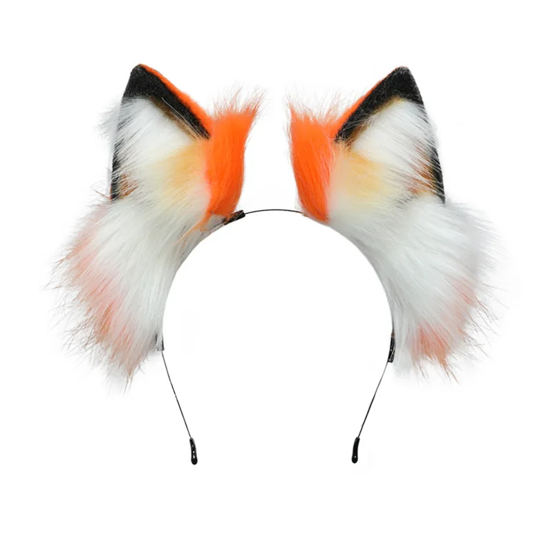 Handgemaakte Dieren Hoofdband Voor Meisje Gesimuleerde Fox Harige Oor Lolita Cosplay Accessoires Club Pub Maskerade Feest Vrouwen Rekwisieten