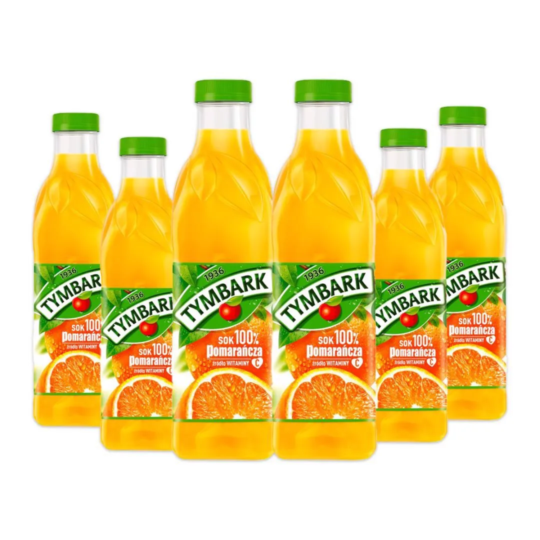 Tymbark Juice 100% Orange 1 L X 6 pieces