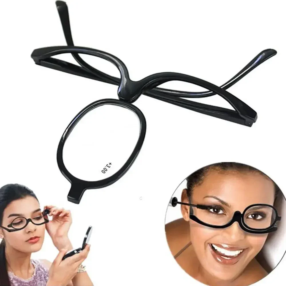 2023 Magnifying Glasses Rotating Makeup Reading Glasses Folding Eyeglasses Cosmetic General +1.0 +1.5 +2.0+2.5+3.0+3.5+4.0