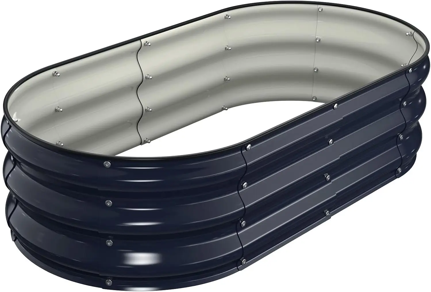 

Комплект приподнятой садовой кровати, оцинкованный ящик для цветов размером 4x2x1 футов на открытом воздухе с безопасной окантовкой, большие металлические приподнятые кровати для садоводства овощей