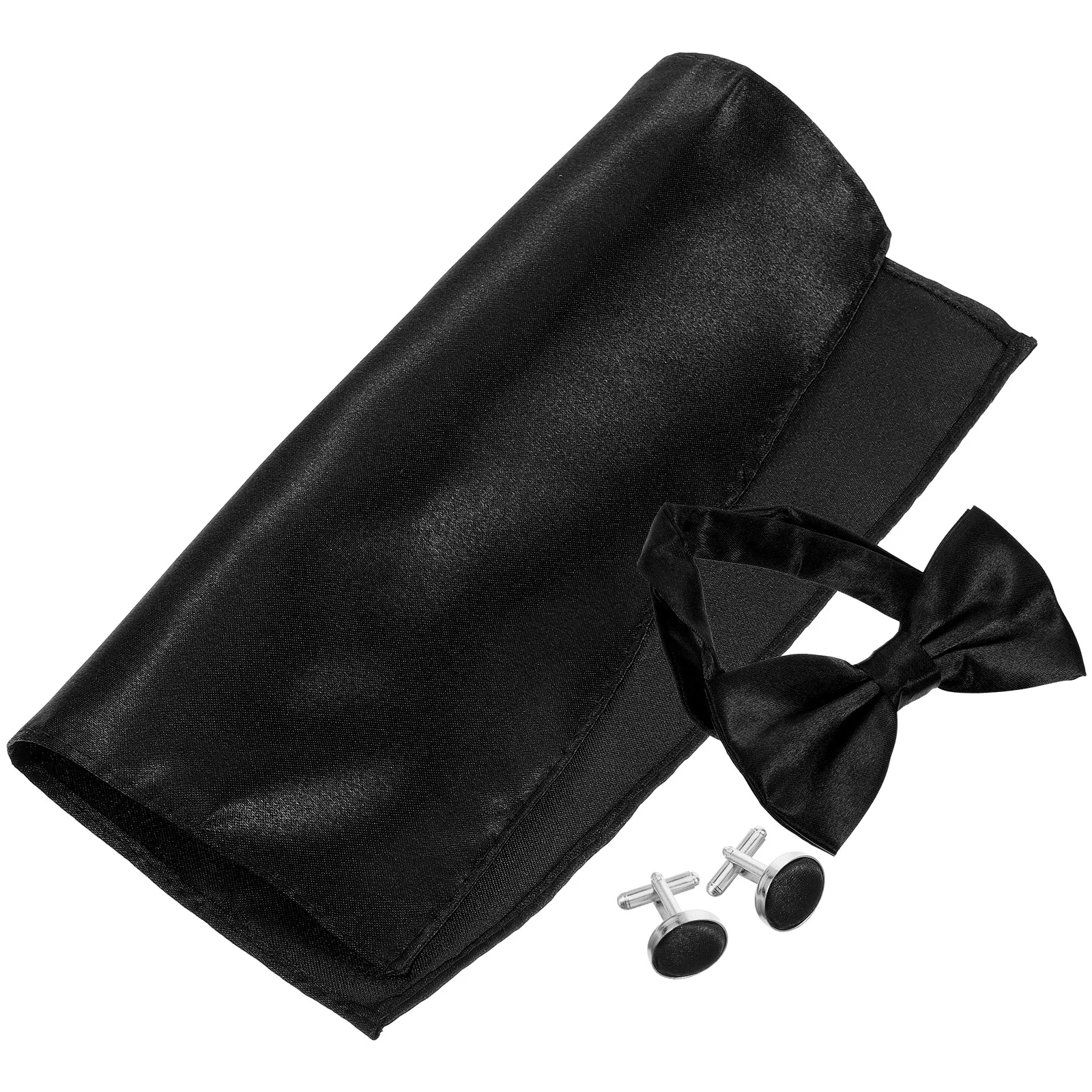 1 セット男性用プレタイド蝶ネクタイポケットスクエアカフスボタンとタキシードボタン新郎コスチュームアクセサリー結婚式プロムビジネススーツ