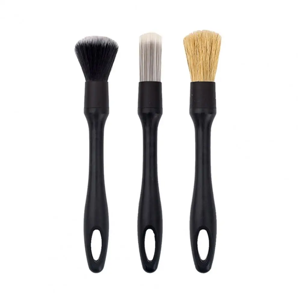 3PCS Car Detailing Brush Super Soft Auto Interior Detail Brush With Synthetic Bristles Car Dash Duster Brush Accessories