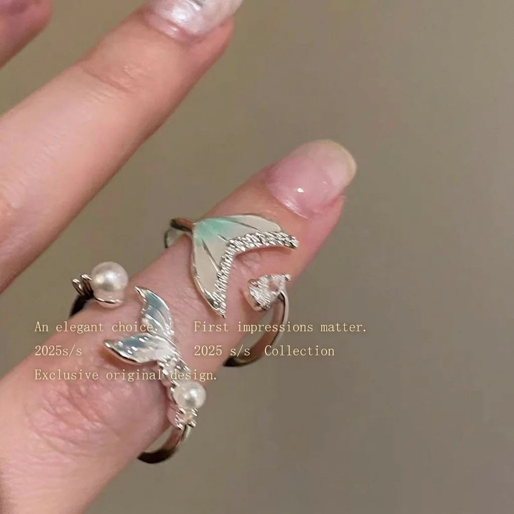 Open Ring Adjustable Zinc Alloy Ring Adjustable Ring Fashionable For Gathering Date Niche Jewelry Gift