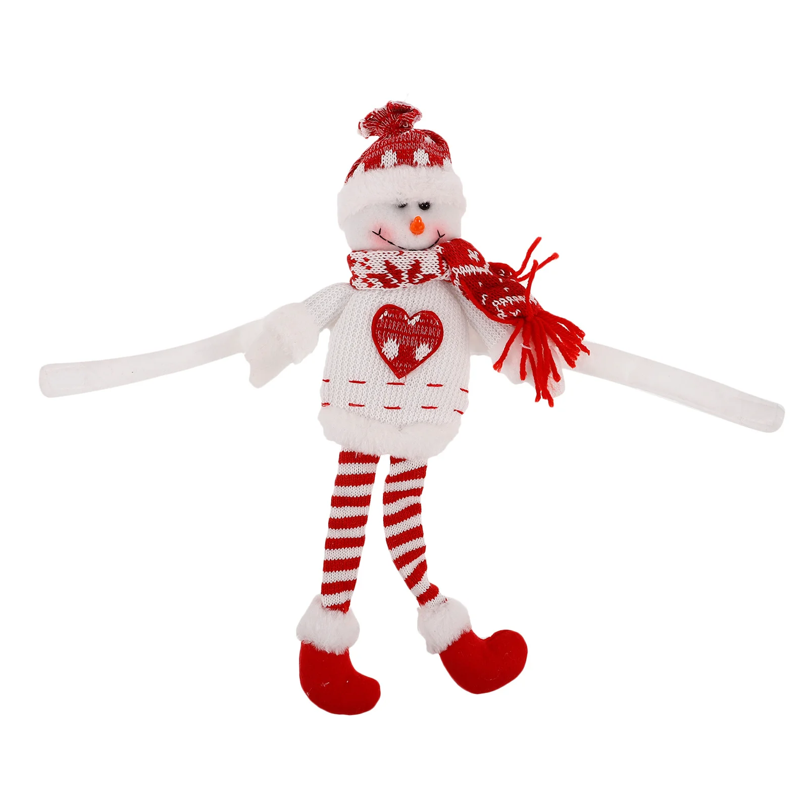 

Drapery Holdbacks Knitted Snowman Curtain Tiebacks for Christmas Decor Long-Legged Window Fastener Holiday Home Decoration