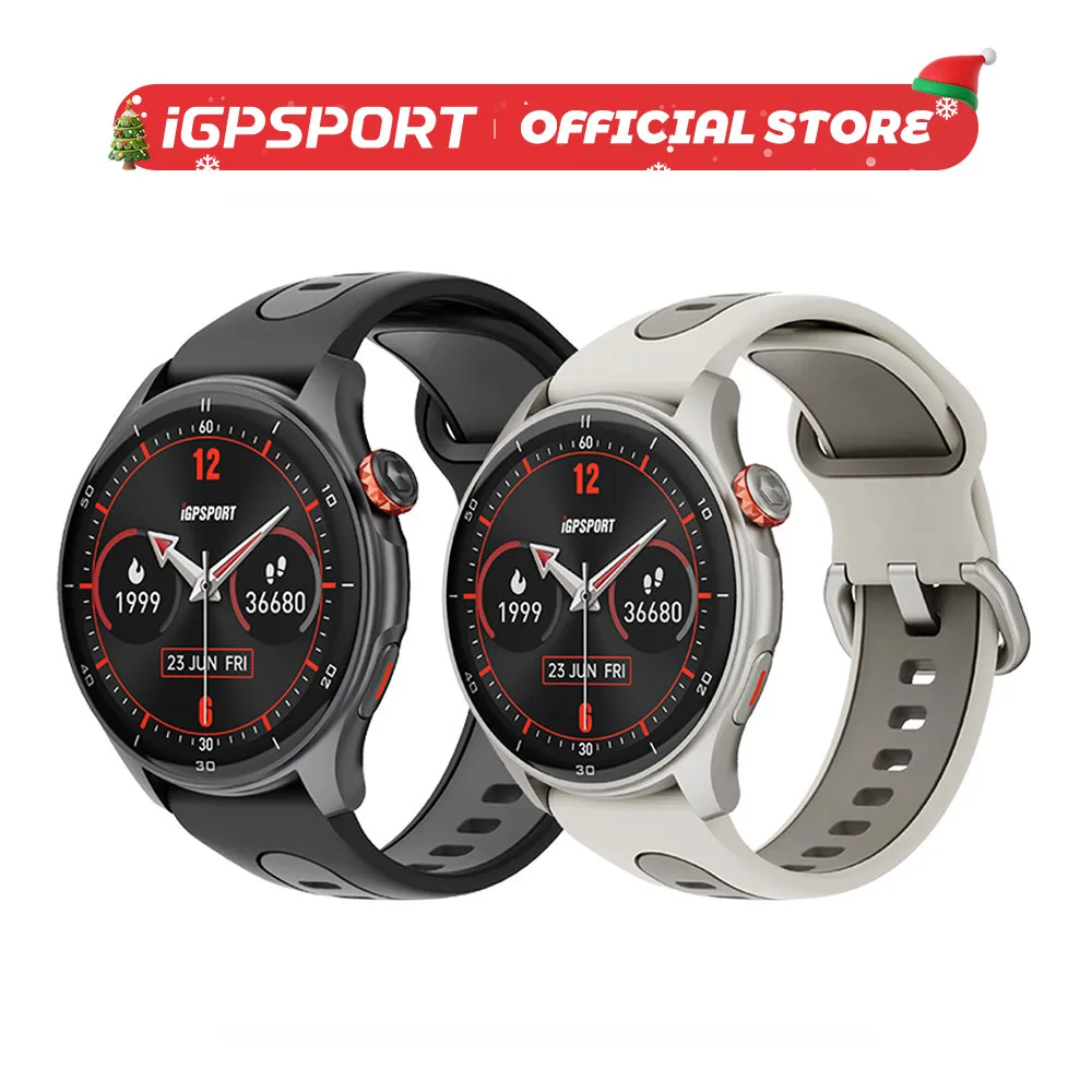 iGPSPORT LW10 1,43 Zoll AMOLED-Bildschirm Herzfrequenzüberwachung Bluetooth Anruf GPS Sport Fitness Blutsauerstoff zum Laufen Radfahren