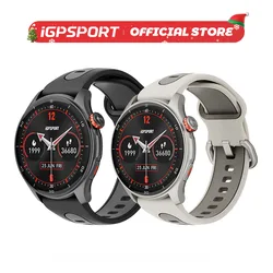 IGPSPORT LW10 1.43in Tela AMOLED Monitoramento de Freqüência Cardíaca Bluetooth Chamada GPS Esportes Fitness Oxigênio no Sangue para Correndo Ciclismo