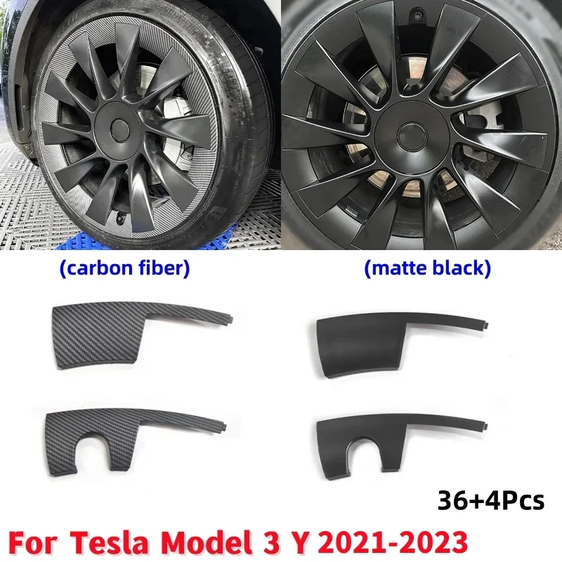 20 Inch Split Wheel Protective Cover Hub Cover Patch Hubcap Stickers For Tesla Model Y 2021-2023