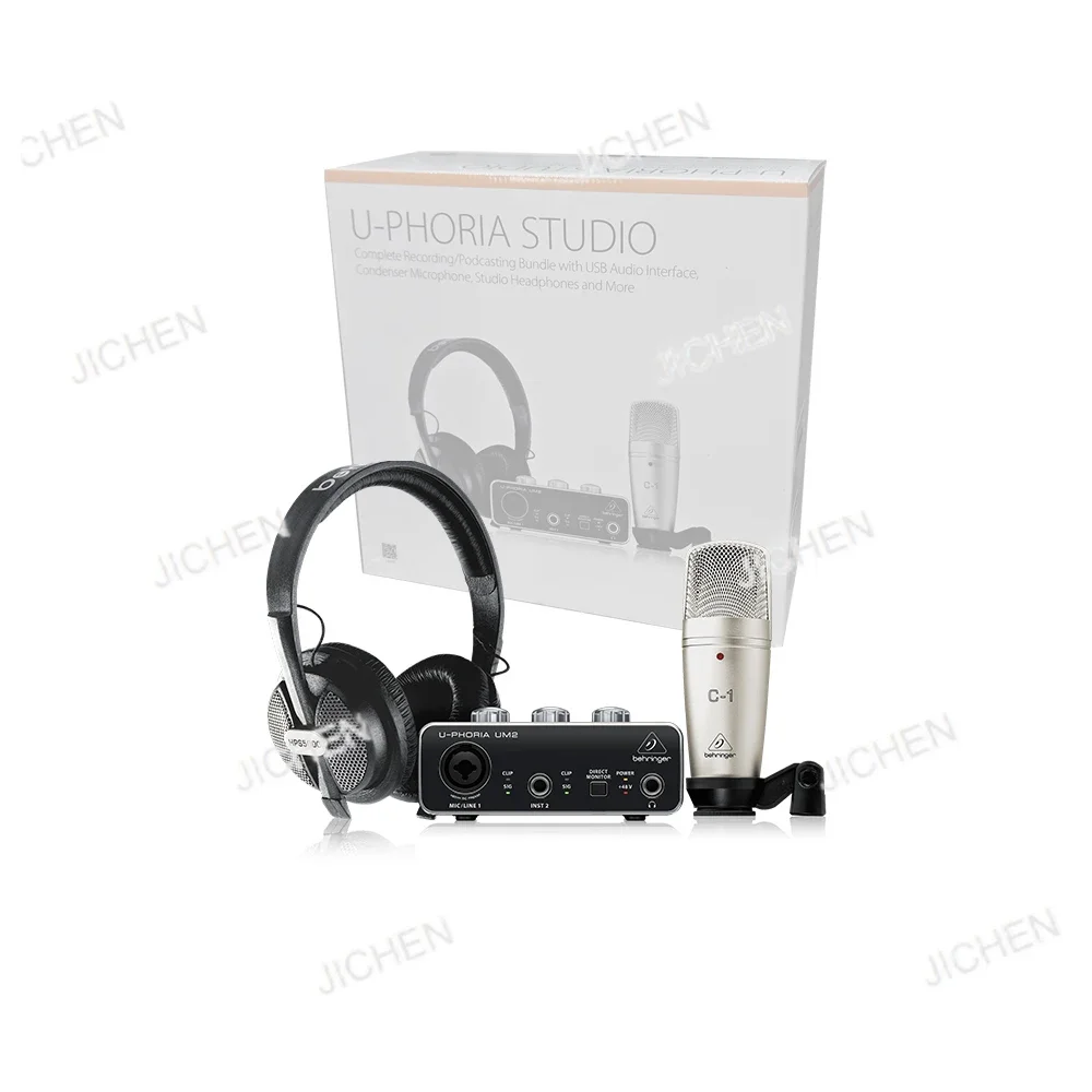 HS Premium Behringer U-Phoria Studio Recording Bundle - USB Interface, Condenser Microphone & Studio Headphones Package