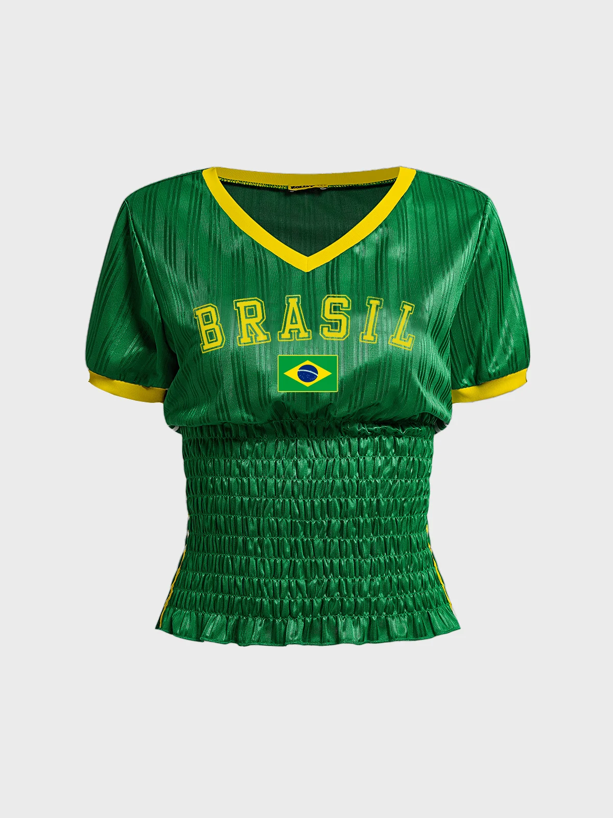 

Y2k women's top V-neck baby T-shirt pattern cut top short sleeved T-shirt summer aesthetic clothing
