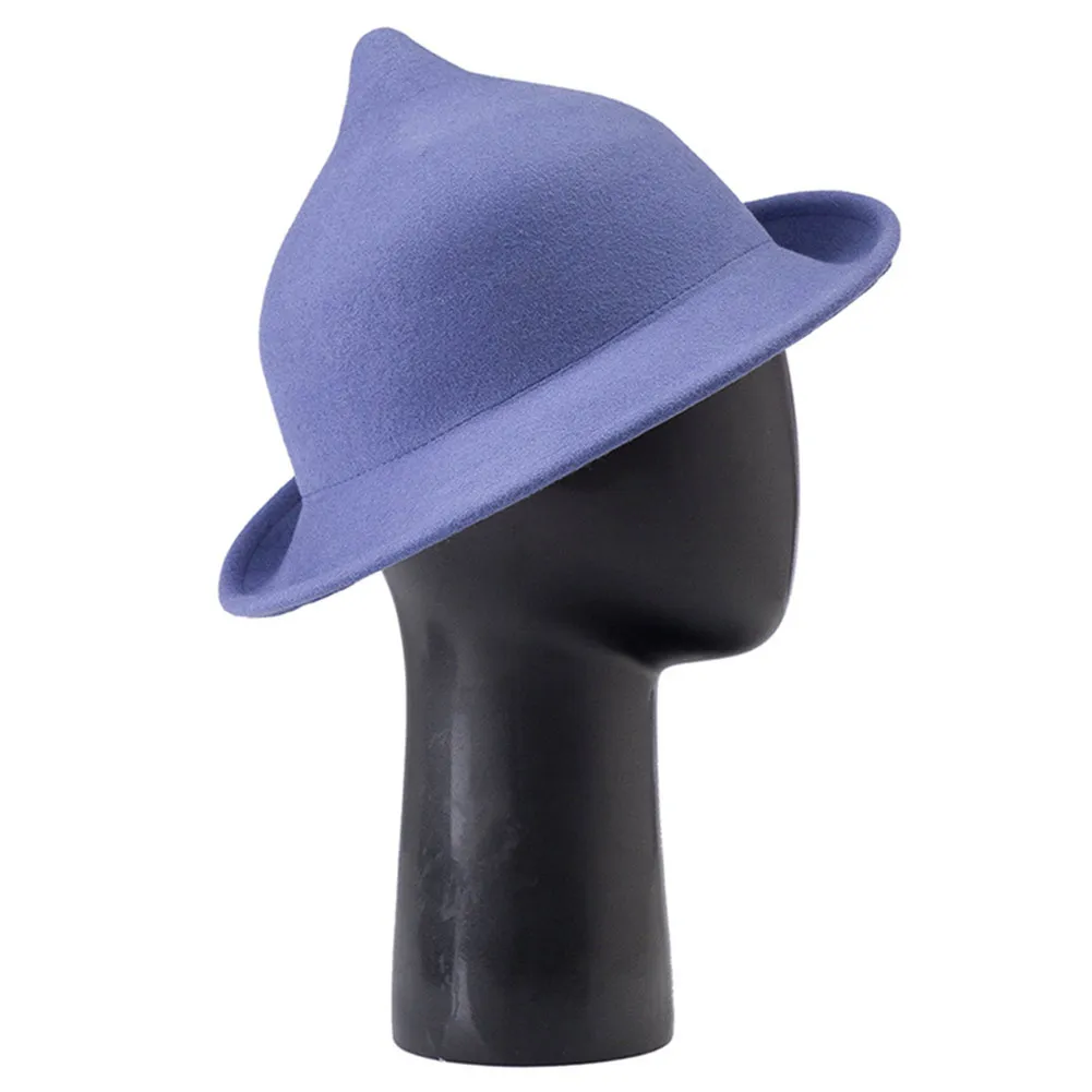 Chapeaux Fedora en feutre de laine pour femmes, casquette formelle vintage, casquette à visière, accessoires de costume de cosplay de sorcière, académie de magie du film, mode automne