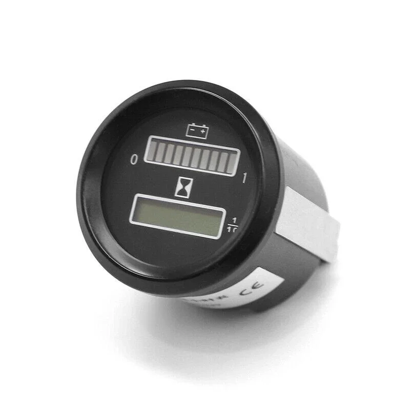 Digital Battery Percentage Gauge Round Discharge Hour Meter for Curtis EZGO Club Car Cushman