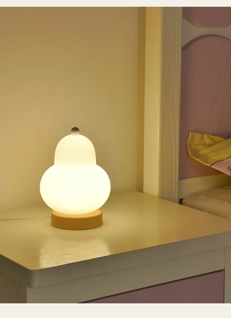 Pear Shape Cream Color LED Warm Light Bedroon Bedside Atmosphere Night Light